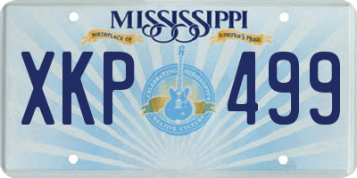 MS license plate XKP499