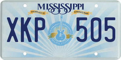MS license plate XKP505