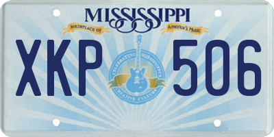 MS license plate XKP506
