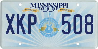 MS license plate XKP508