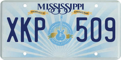 MS license plate XKP509