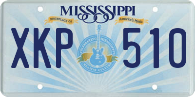 MS license plate XKP510