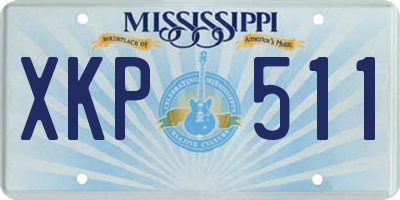MS license plate XKP511