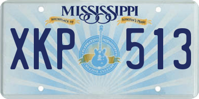 MS license plate XKP513