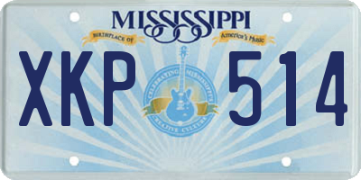 MS license plate XKP514
