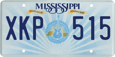 MS license plate XKP515