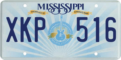 MS license plate XKP516