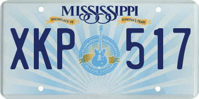 MS license plate XKP517
