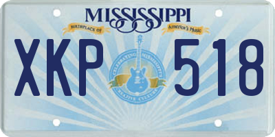 MS license plate XKP518