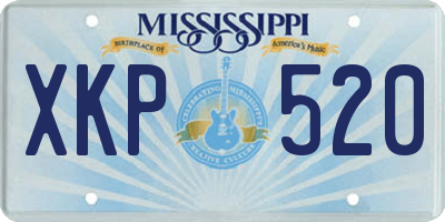 MS license plate XKP520