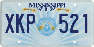 MS license plate XKP521