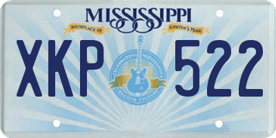 MS license plate XKP522