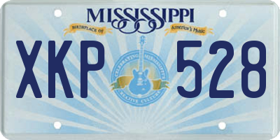 MS license plate XKP528