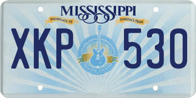 MS license plate XKP530