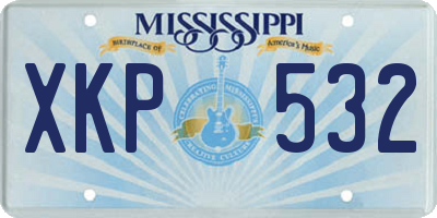MS license plate XKP532