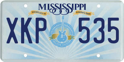 MS license plate XKP535