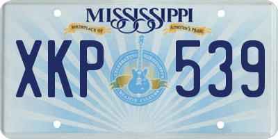 MS license plate XKP539