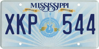 MS license plate XKP544