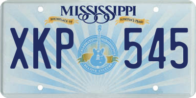MS license plate XKP545