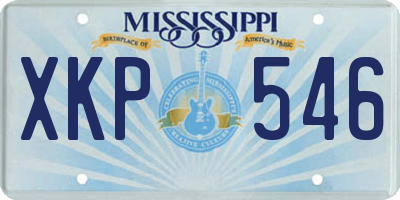 MS license plate XKP546