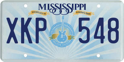 MS license plate XKP548