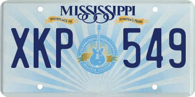 MS license plate XKP549