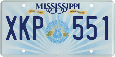 MS license plate XKP551