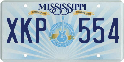 MS license plate XKP554