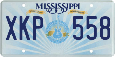 MS license plate XKP558