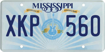 MS license plate XKP560