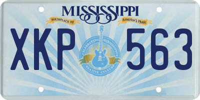 MS license plate XKP563