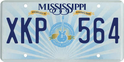 MS license plate XKP564