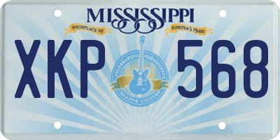MS license plate XKP568