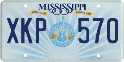 MS license plate XKP570