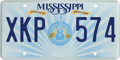 MS license plate XKP574