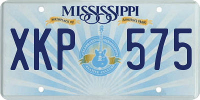 MS license plate XKP575