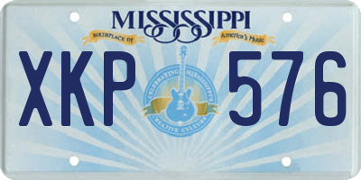 MS license plate XKP576