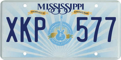 MS license plate XKP577