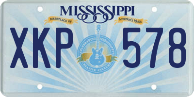 MS license plate XKP578