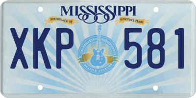 MS license plate XKP581
