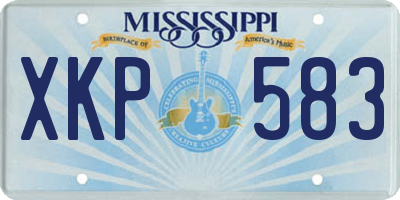 MS license plate XKP583