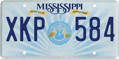 MS license plate XKP584
