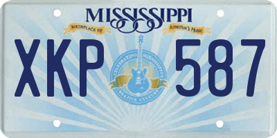 MS license plate XKP587