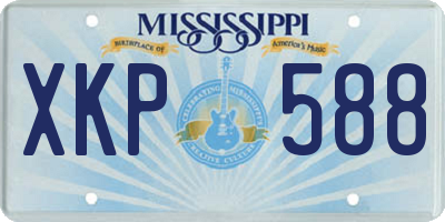 MS license plate XKP588