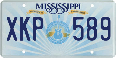 MS license plate XKP589
