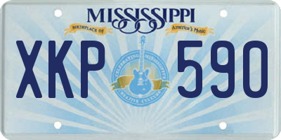MS license plate XKP590