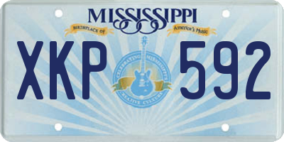 MS license plate XKP592