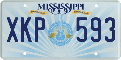 MS license plate XKP593