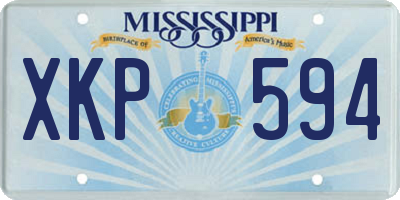 MS license plate XKP594