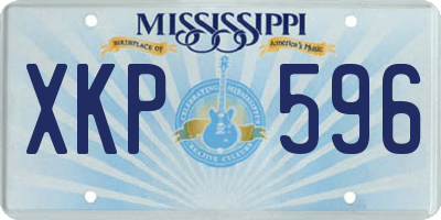 MS license plate XKP596